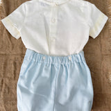 Completo Corto Elegante In Lino Con Bermuda Neonato PONTO POR PONTO 6493