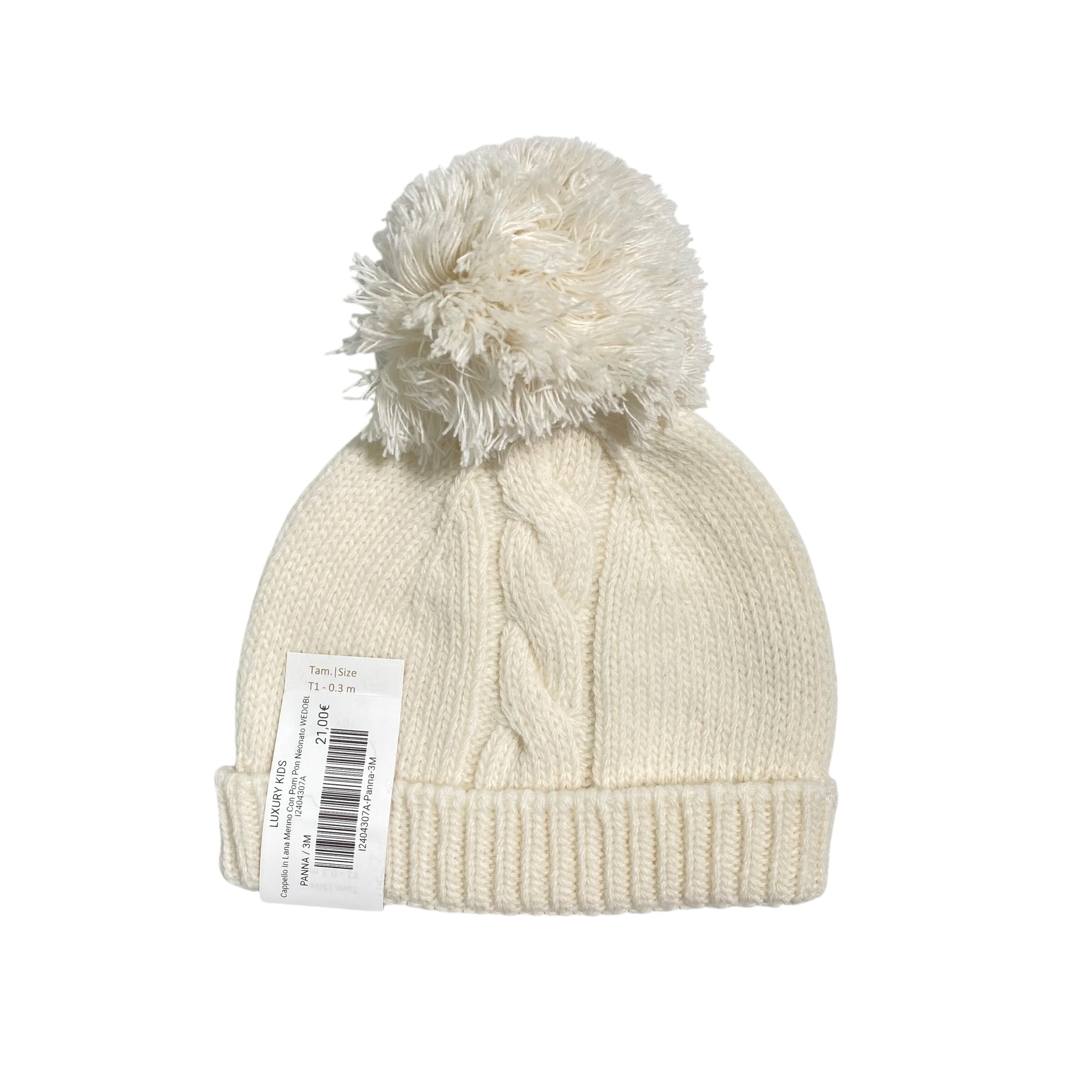 Cappello In Lana Merino Con Pom Pon Neonato WEDOBLE I2404307A