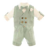 Completo Elegante 4 Pezzi In Lino Neonato BUFI M0557A