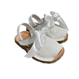 Sandali Modello Minorchina Glitter Con Fiocco Bambina PANYNO B2821