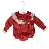 Pagliaccetto In Velluto Con Pizzo Neonata VALENTINA BEBES HADA122