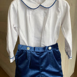 Completo Con Bermuda In Velluto E Camicia Bambino KIDIWI 35142