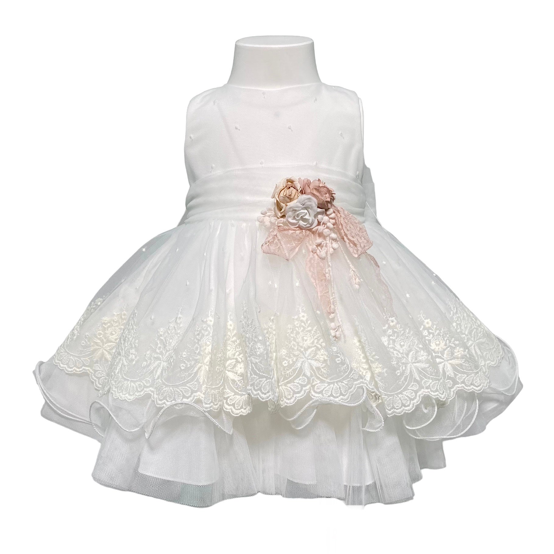 Vestito In Tulle Per Bambina Senza Maniche - Abito Da Principessa Per Cerimonie, Compleanni E Matrimoni - Foto 7