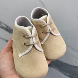 Krippenschuh mit Samtschnürsenkel für Neugeborene Index 324