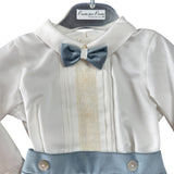Completo Elegante In Velluto Con Camicia e Bermuda Neonato PONTO POR PONTO 6634