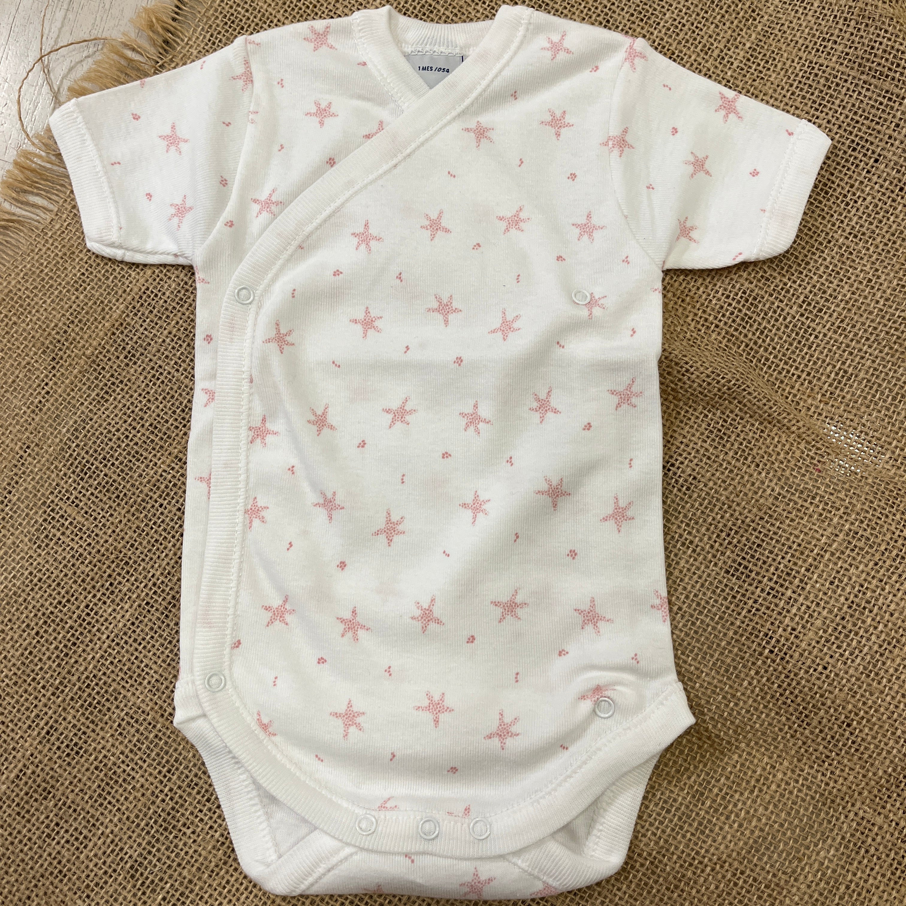 Antipanik-Body mit halben Ärmeln Navy Fantasy Cotton Babies BABIDU 1399