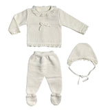 Tutina Spezzata Con Cuffia In Tessuto Anallergico Neonata BABY FASHION 520.10T