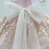 Abito Elegante Smanicato In Pizzo Bambina MIMOSA MIA FLOR