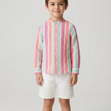 Completo Con Bermuda E Camicia In Cotone Bambino YOEDU 1223