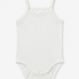 Body Con Bretelle Traforato Basico In Cotone Bianco Neonata MAYORAL 168B