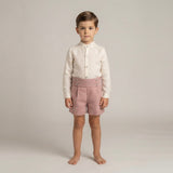 Eleganter Leinenanzug mit Bermudashorts und Hemd für Kinder MIMILU' 588