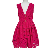 Elegantes Kleid perforiert und tief ausgeschnitten auf dem Rücken Mädchen Fuchsia Fun &amp; Fun FNJDR1192