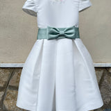 Abito Elegante Mezza Manica In Mikado Con Fascia Bambina MIMILU' 1648