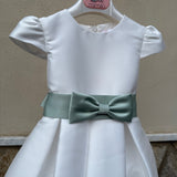 Abito Elegante Mezza Manica In Mikado Con Fascia Bambina MIMILU' 1648