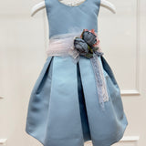 Abito Elegante Smanicato In Mikado Con Cintura Neonata MIMILU' 1606