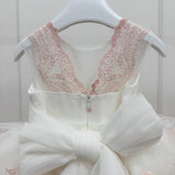 Abito Elegante Smanicato In Tulle E Pizzo Neonata MIMILU' 1746