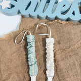 Portaciuccio In Lino Con Nastro Neonato PONTO POR PONTO 6503PC