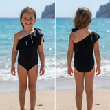 Einteiliger Badeanzug Mono Shoulder Trendy Girl Schwarz Phi Clothing 22328