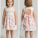 Lässiges Kleid aus Piqué mit Blumenmuster für Mädchen GRANLEI 580