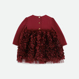 Abito Manica Lunga Con Fiori 3D Neonata ANGEL'S FACE LIVELY.BABY