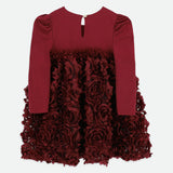 Abito Manica Lunga Con Fiori 3D Bambina ANGEL'S FACE LIVELY