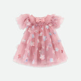 Abito Mezza Manica In Tulle Con Petali Neonata ANGEL'S FACE MARLOWE.BABY