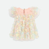 Abito Mezza Manica In Tulle Con Fiori 3D Neonata ANGEL'S FACE MARLOWE