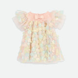 Abito Mezza Manica In Tulle Con Fiori 3D Neonata ANGEL'S FACE MARLOWE