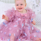 Abito Mezza Manica In Tulle Con Petali Neonata ANGEL'S FACE MARLOWE.BABY
