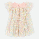 Abito Mezza Manica In Tulle Con Fiori 3D Bambina ANGEL'S FACE MARLOWEG