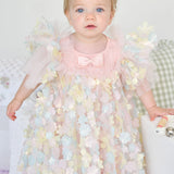 Abito Mezza Manica In Tulle Con Fiori 3D Neonata ANGEL'S FACE MARLOWE