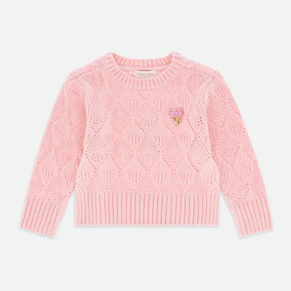 Maglione Bambina San Valentino - Ricamo Cuore Cotone Manica Lunga - Foto 1