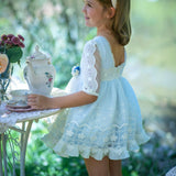 Abito Elegante Mezza Manica In Pizzo Neonata MIMOSA LLUVIA DE ABRIL