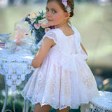 Abito Elegante Smanicato In Pizzo Bambina MIMOSA MIA FLOR