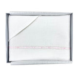 Lenzuolino Per Carrozzina In Lino Con Pizzo Neonata LA SARTORIA DEI PICCOLI L1064