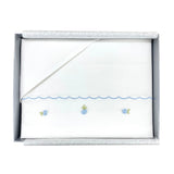 Lenzuolino Per Carrozzina In Cotone Con Ricamo Neonato/a LA SARTORIA DEI PICCOLI L1070