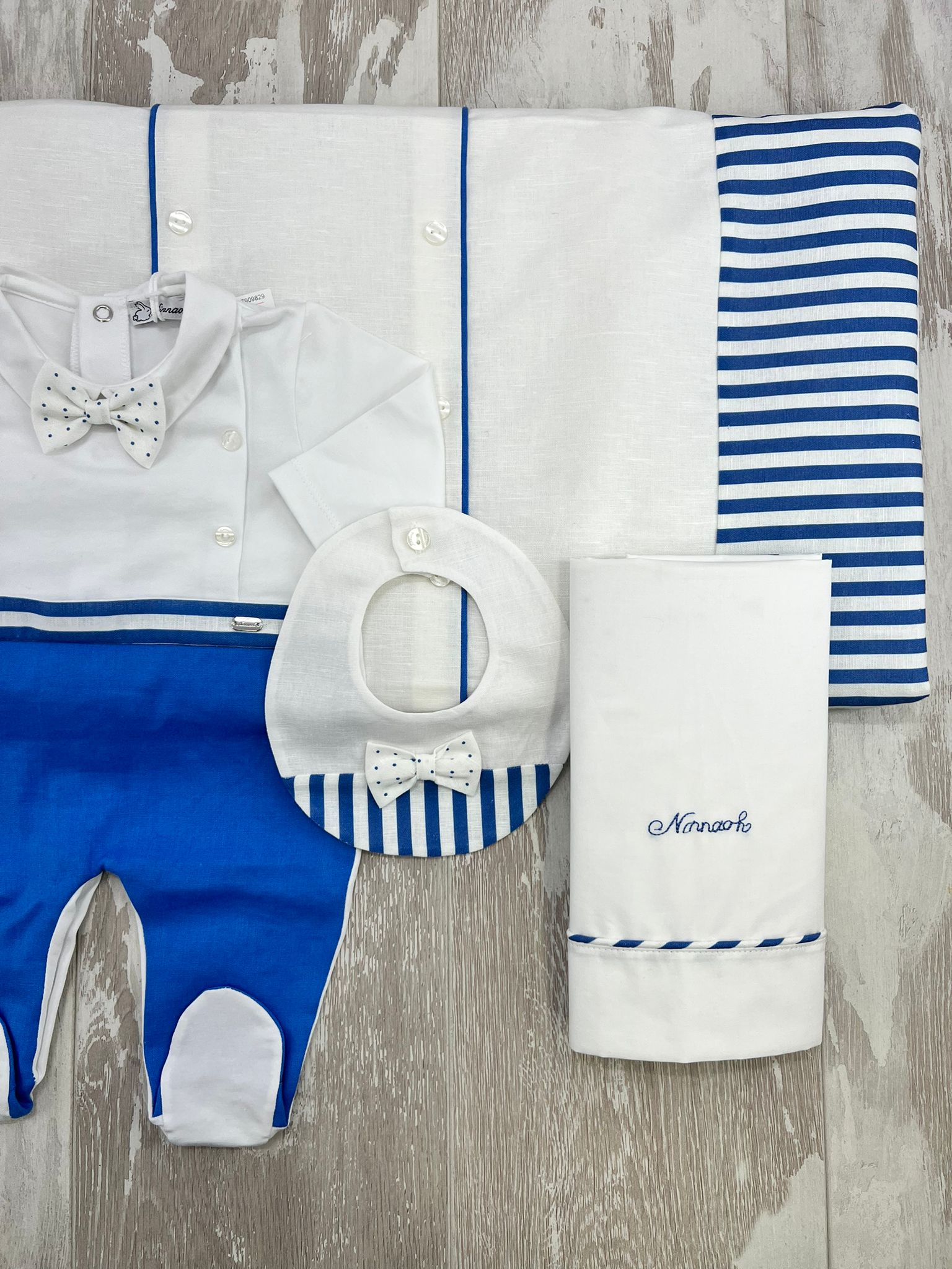 Lino Set Elegante Neonato Corredino Neonato Elegante Corredino