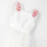 Abito Smanicato Elegante In Tulle Bambina SARABANDA G449