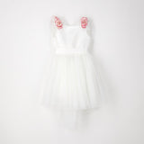 Abito Smanicato Elegante In Tulle Bambina SARABANDA G449