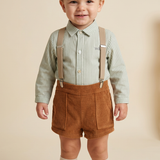 Completo Bermuda E Camicia Con Bretelle Neonato DEL SUR 1874
