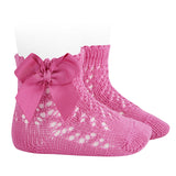 Kurze perforierte Socken mit Schleife für Babys CONDOR 2519C