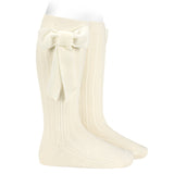 Calze Lunghe Con Fiocco In Velluto Coquette Bambina CONDOR 2446