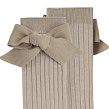 Calze Lunghe a coste con Fiocco in Caldo Cotone Millerighe Bambina CONDOR 2486