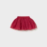Completo 3 pezzi con Gonna Neonata Rosso Mayoral 2811