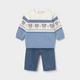 Completo 2 pezzi Invernale Neonato azzurro polvere Mayoral 2532