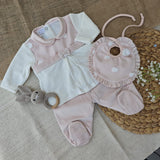 Set Tutina Con Bavetta Neonata Invernale Ninnaoh