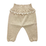 Pantalone In Filo Di Cotone Beige Neonata A&J A&J153