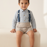 Completo Bermuda E Camicia Con Bretelle Neonato DEL SUR 1877