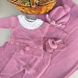 Set In Caldo cotone Neonata Rosa Antico