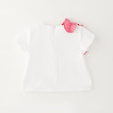 Blusa Mezza Manica Con Rouches In Cotone Bambina SARABANDA G251